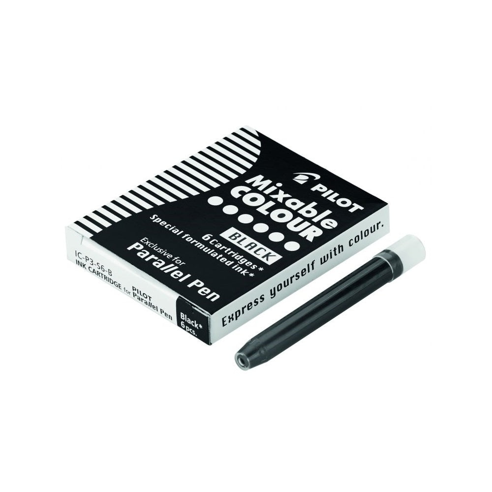 Töltőtoll tintapatron Pilot Parallel Pen 6 db/doboz, fekete kép