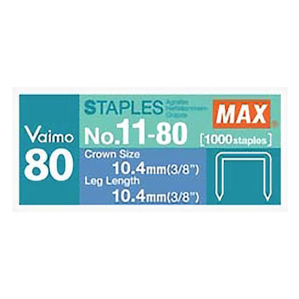 Tűzőkapocs MAX Vaimo 11-80 1000 darabos
