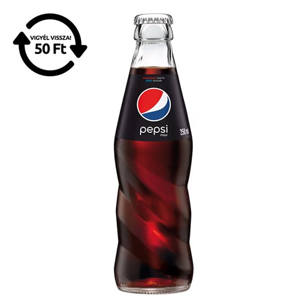 Üdítőital szénsavas PEPSI Black üveges 0,25L DRS