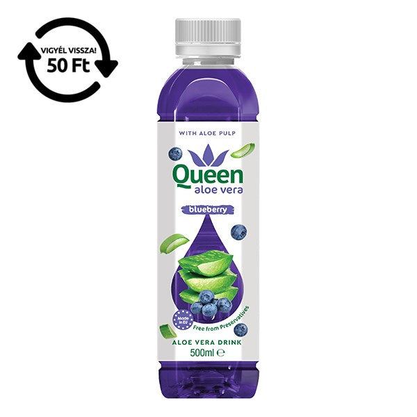 Üdítőital szénsavmentes QUEEN Aloe Vera Áfonya 0,5L DRS