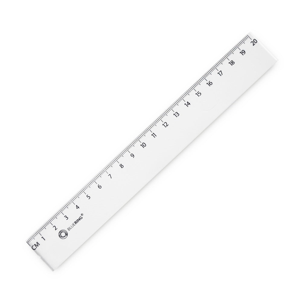 Vonalzó 20cm, műanyag Bluering® kép
