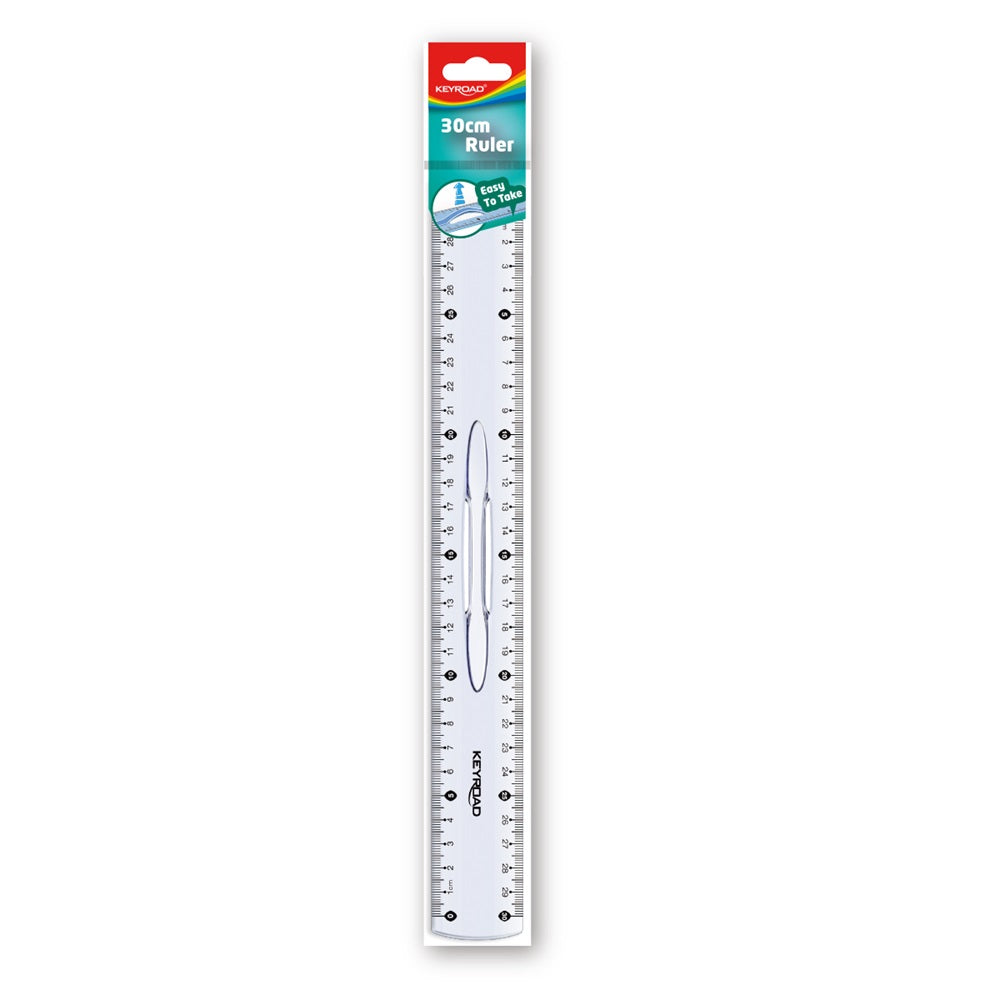 Vonalzó 30 cm, kétoldalt skálázott, fogantyús Keyroad kép