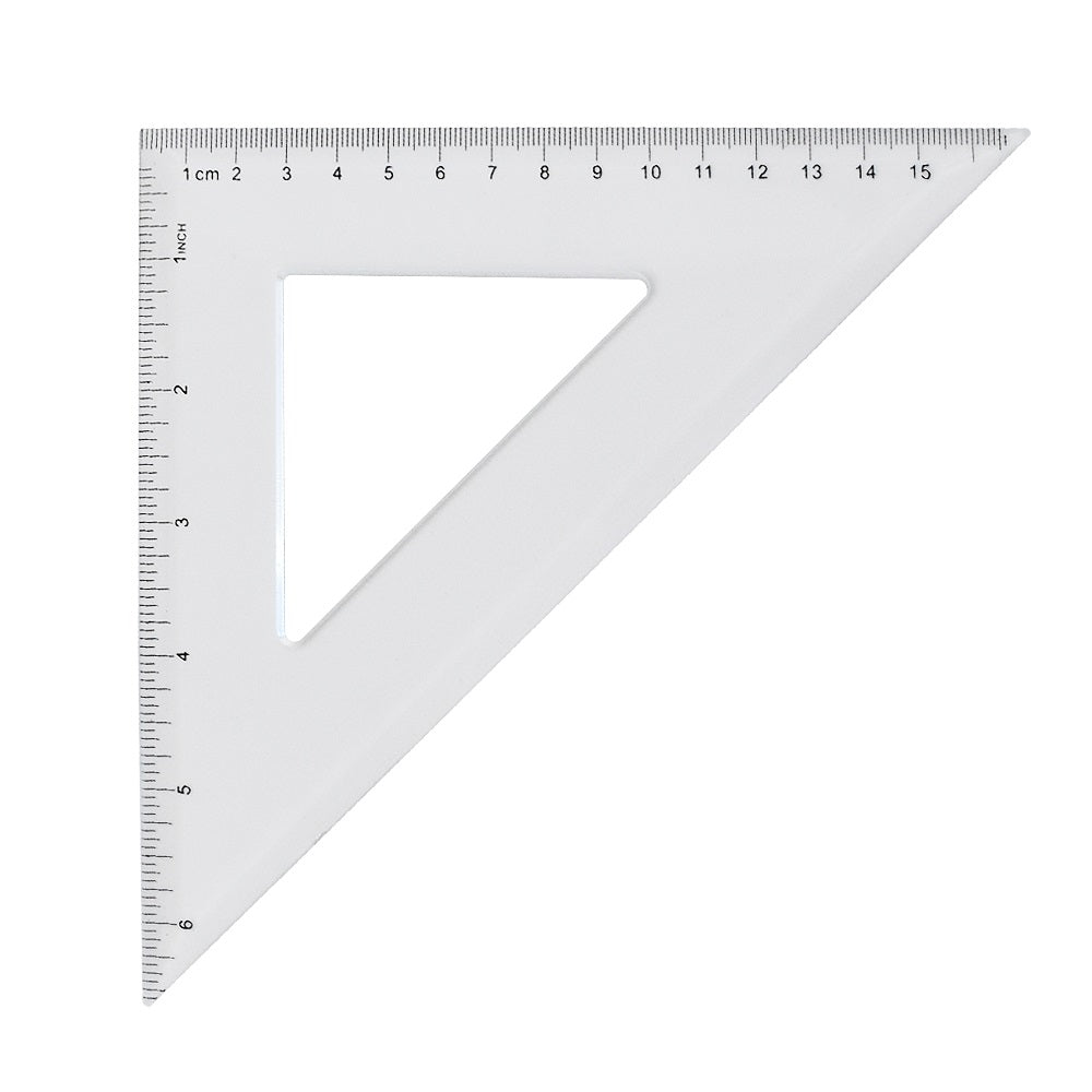 Vonalzó háromszög 45° 16cm, műanyag kép