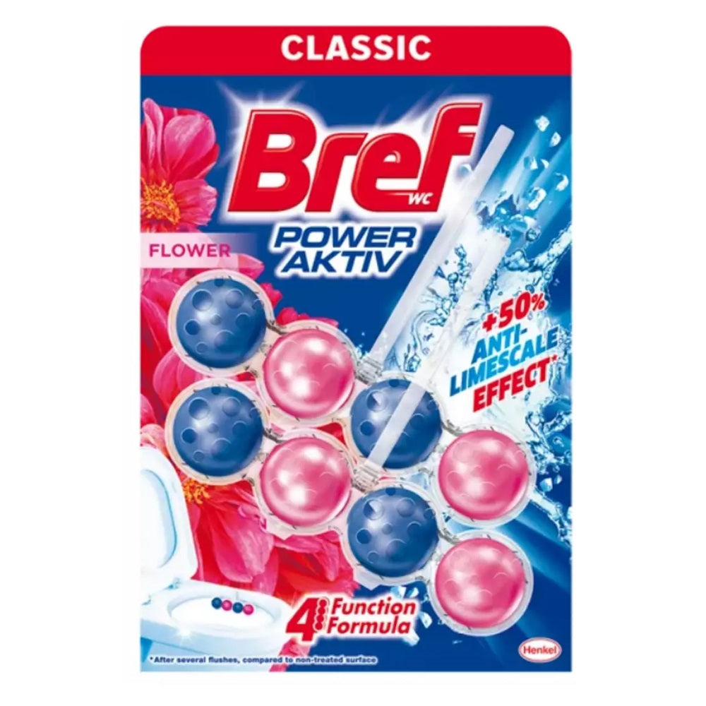 WC illatosító 2 x 50 g golyós Power Aktiv Bref Flower Blossom kép