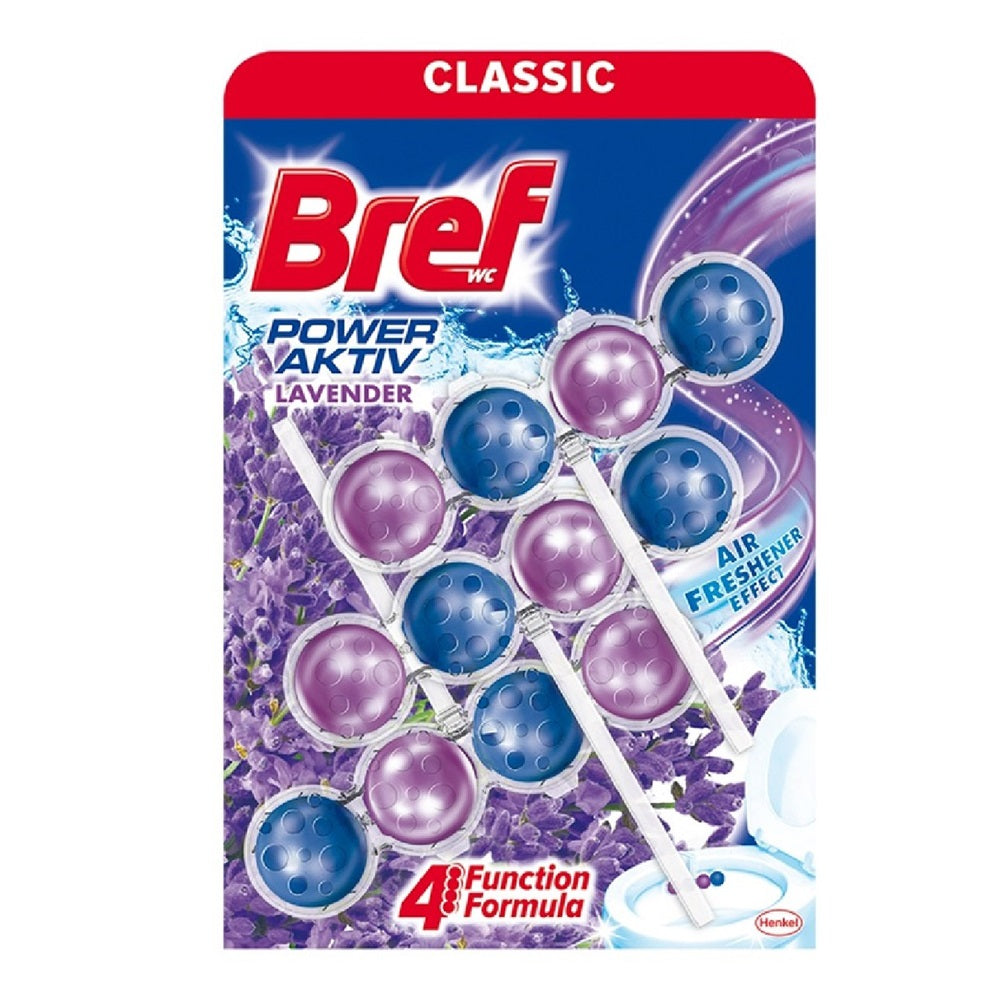 WC illatosító golyós 3 x 50 g Bref Power Aktiv Lavender Field kép