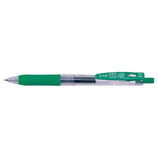 Zseléstoll ZEBRA Sarasa Clip nyomógombos 0,5 mm zöld