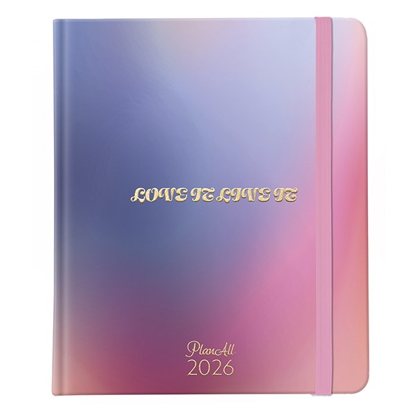 Határidőnapló PLANALL New Classic B/5 heti keményfedelű gumis Live 2026. kép