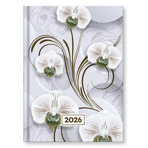 Határidőnapló VECTRALINE Mystic White princess B/6 heti fehér lapos 2026. kép