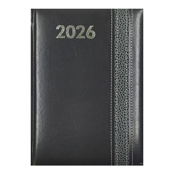 Határidőnapló ALISCA Rebel varrott B/6 napi fehér lapos szürke 2026. kép