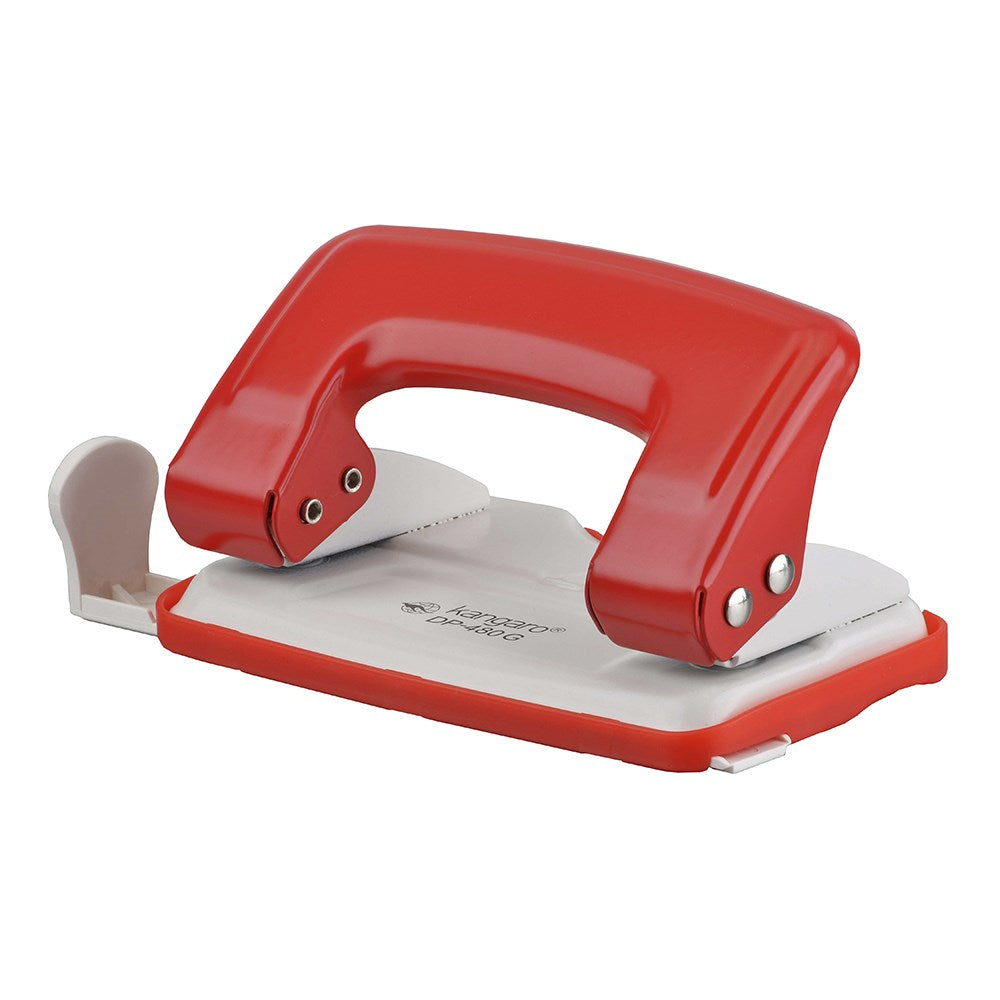 Lyukasztó KANGARO Inspiro DP-480G 2 lyukú fém 12 lap piros-fehér kép