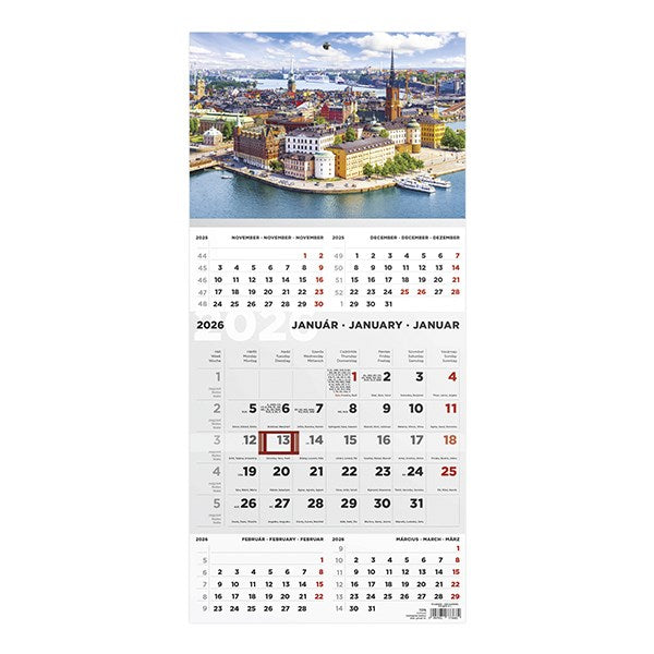 Speditőrnaptár TOPTIMER T076 1 tömbös 5 havi Város 2026. kép