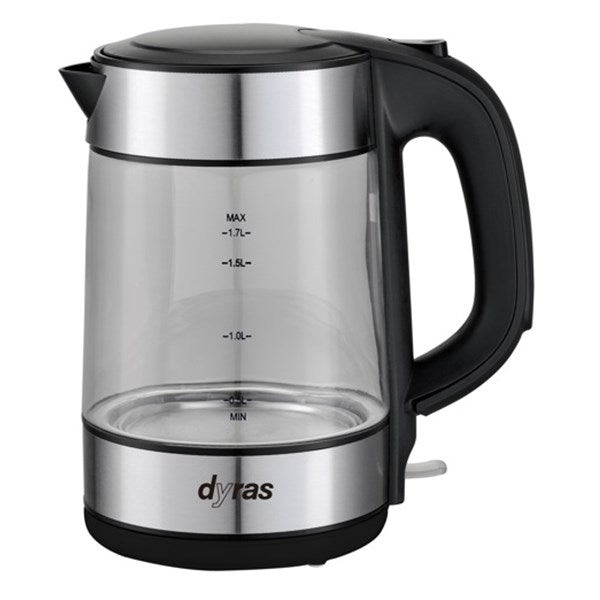 Üveg vízforraló DYRAS DYR WK-1509LED 1,7 liter inox kép