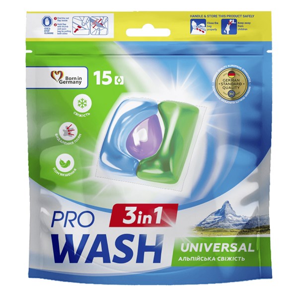 Mosókapszula PROWASH Alpine freshness univerzális 15 darabos kép