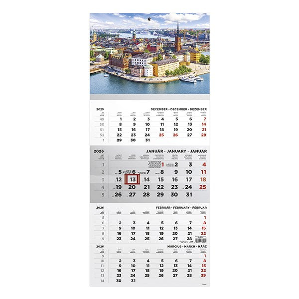 Speditőrnaptár TOPTIMER T079 1 tömbös 4 havi Város 2026. kép