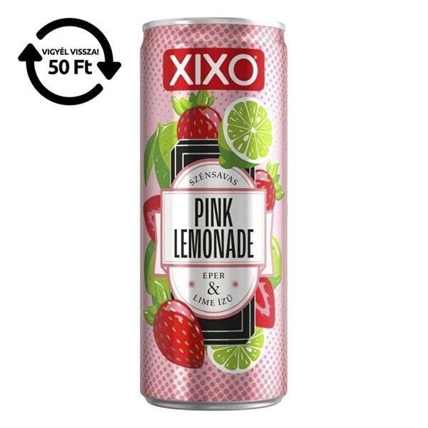 Üdítőital szénsavas XIXO Lemonade Pink 0,25L DRS kép