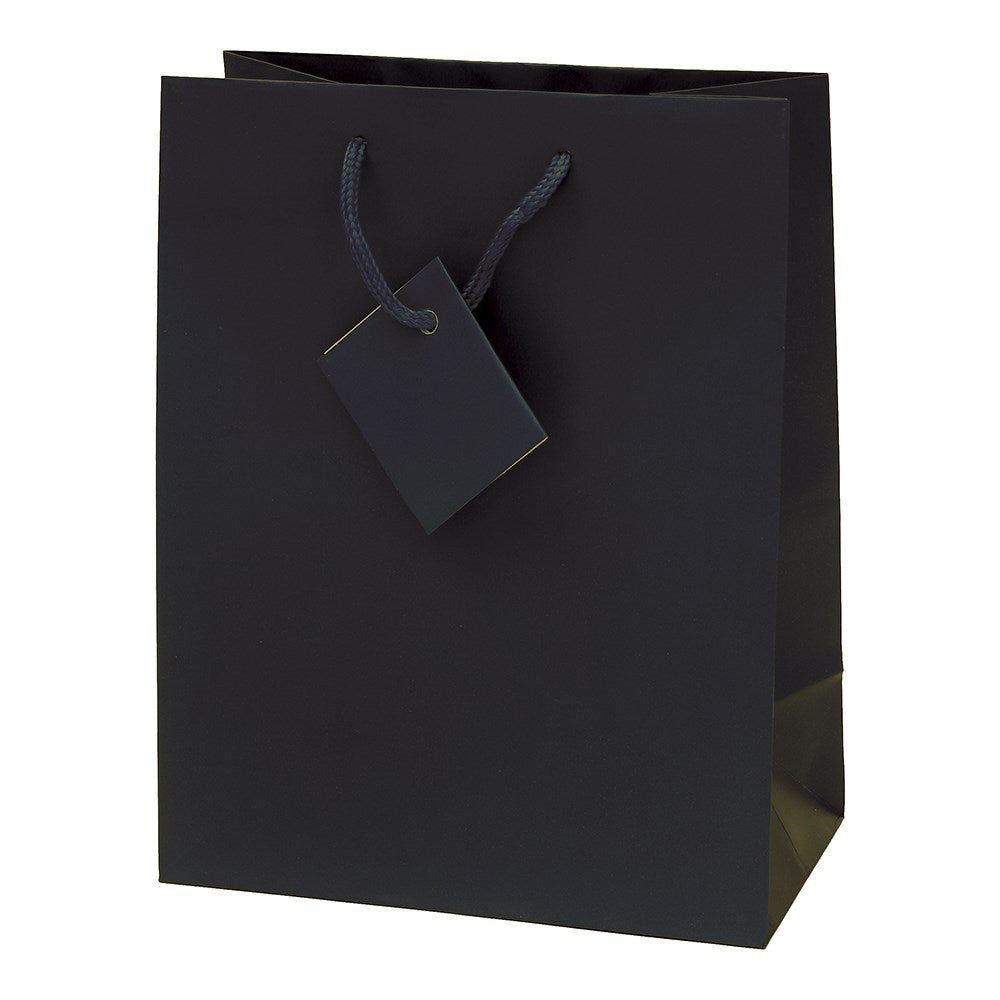 Dísztasak CREATIVE Special Simple M 18cm x 23cm x 10 cm egyszínű fekete zsinórfüles kép