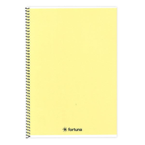 Spirálfüzet vonalas FORTUNA Monocolor A/4 70 lapos pasztell sárga kép