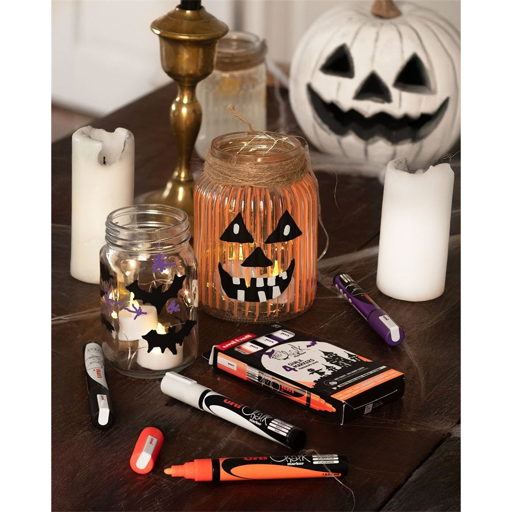 Krétamarker folyékony 1,8-2,5mm Uni-Posca PWE-5M 4 db-os Halloween készlet kép