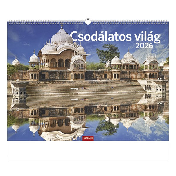 Falinaptár TOPTIMER T093 420x310mm fekvő Csodálatos világ 2026. kép