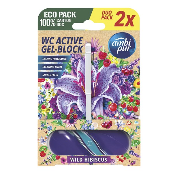 Toalett illatosító AMBI PUR 2x45g Wild hibiskus kép