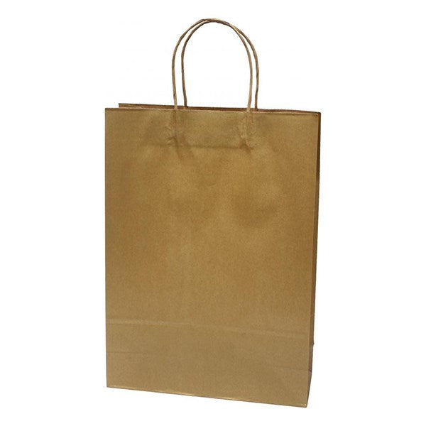 Dísztasak CREATIVE Classic Simple XL 31x42x11 cm kraft egyszínű arany sodort füles kép