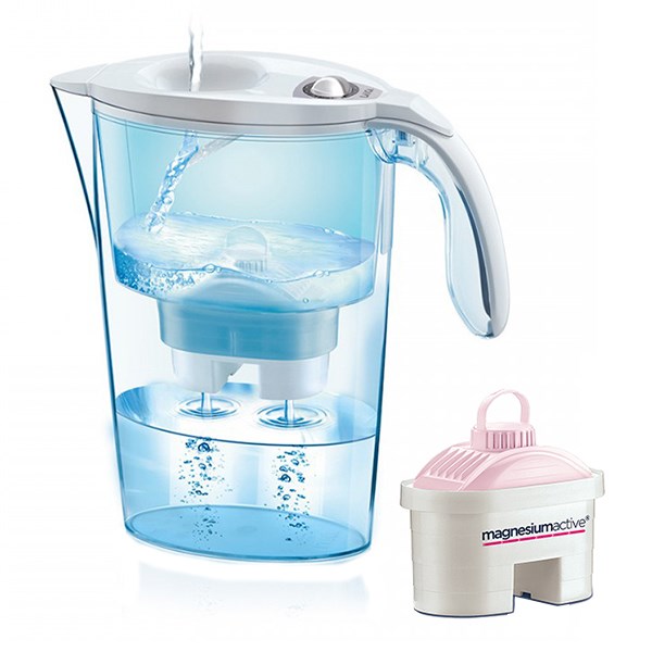 Vízszűrő kancsó LAICA Stream Line fehér mechanikus kijelző + 1 db magnezium active bi-flux szűrőbetét kép