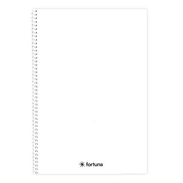Spirálfüzet vonalas FORTUNA Monocolor A/4 70 lapos fehér kép