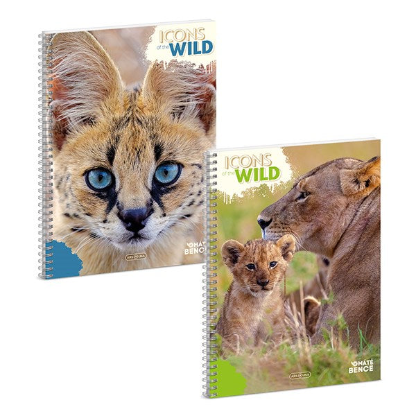 Spirálfüzet kockás ARS UNA Icons of the Wild A/4 60 lapos kép