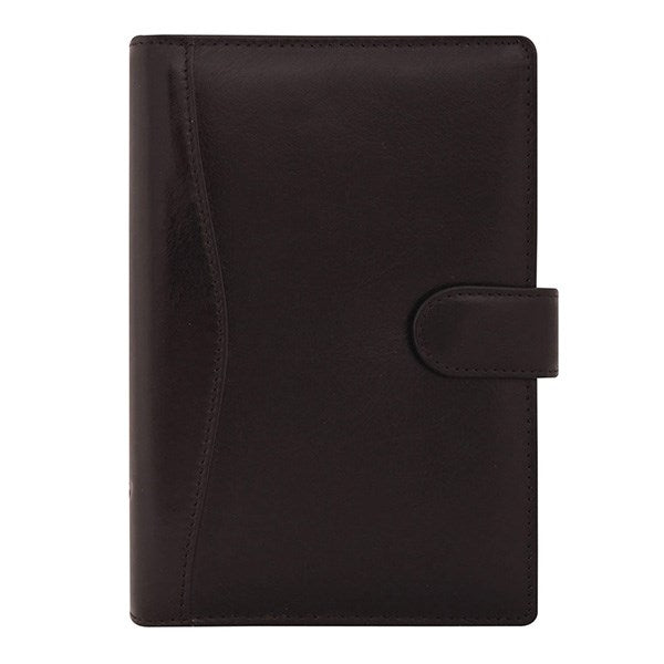 Gyűrűs kalendárium SATURNUS L212 sárga lapos fekete marhabőr 2026. kép