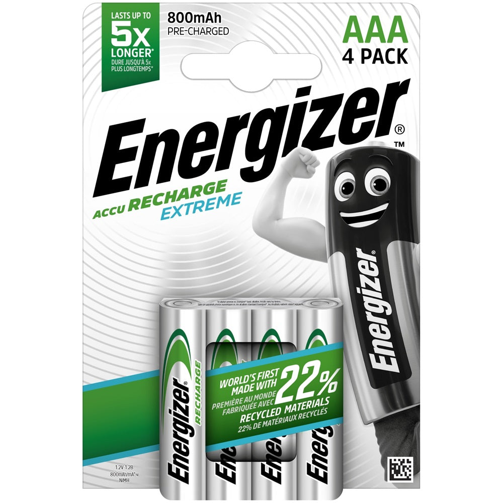 Akkumulátor AAA mikro 800mAh Extreme 4 db/csomag, Energizer kép