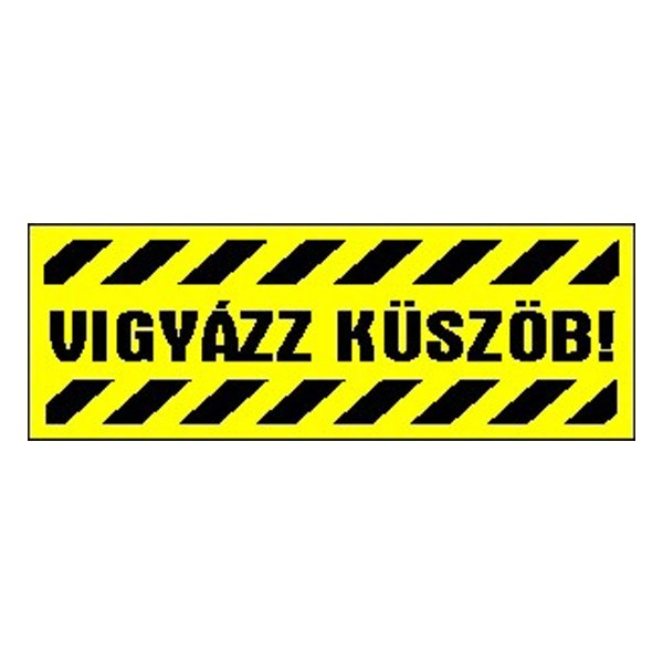 Matrica Vigyázz küszöb! sárga "A" kép