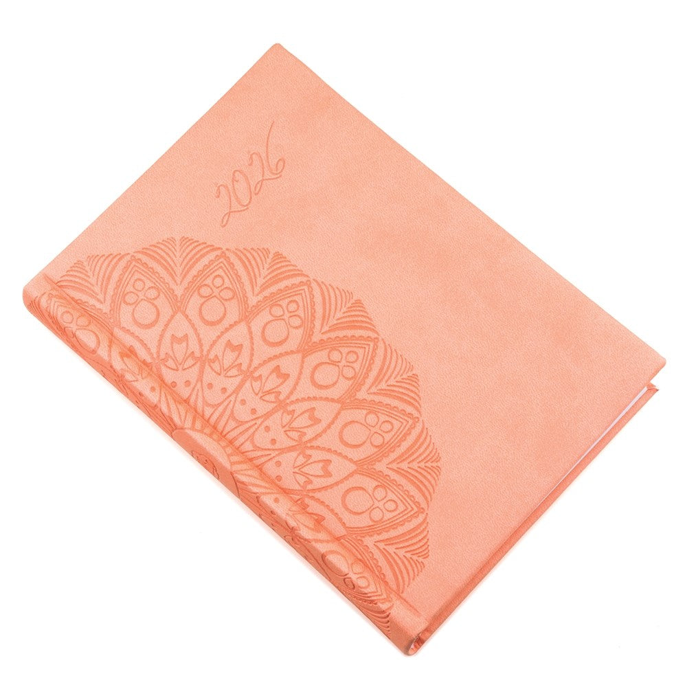 Határidőnapló REALSYSTEM Librobello B/6 napi fehér lapos púder 2026. kép