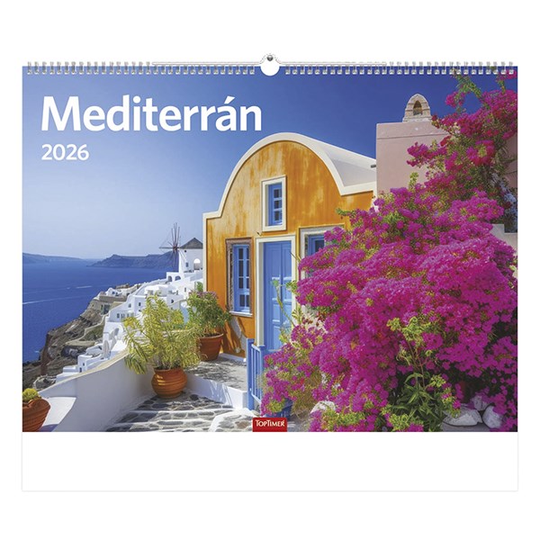 Falinaptár TOPTIMER T093 420x310mm fekvő Mediterrán 2026. kép