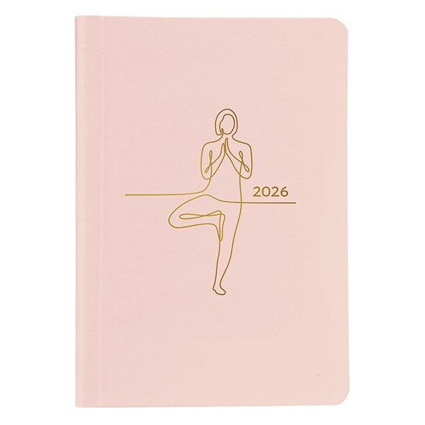 Határidőnapló TOPTIMER Pastel P015 A/5 heti fehér lapos rózsaszín 2026. kép