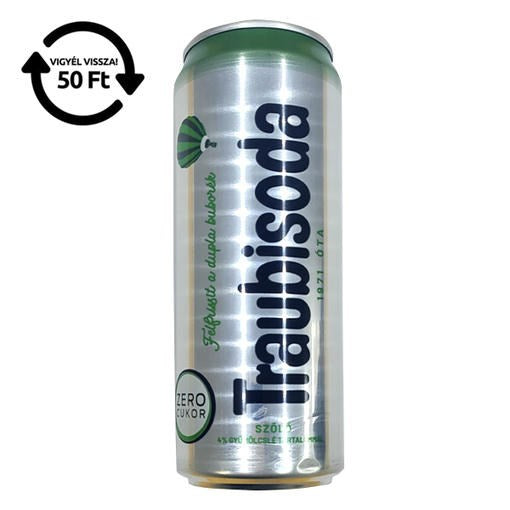 Üdítőital szénsavas TRAUBISODA szőlő zero dobozos 0,33L DRS kép