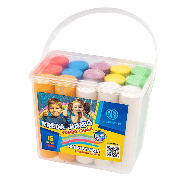 Aszfaltkréta ASTRA FUN vödrös jumbo 15 darabos kép