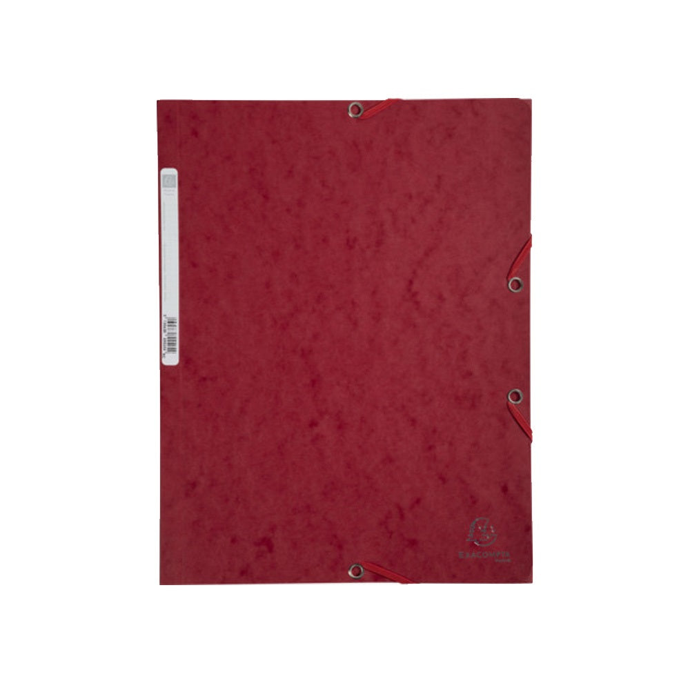 Gumis mappa karton prespán A/4 Exacompta cseresznyepiros kép