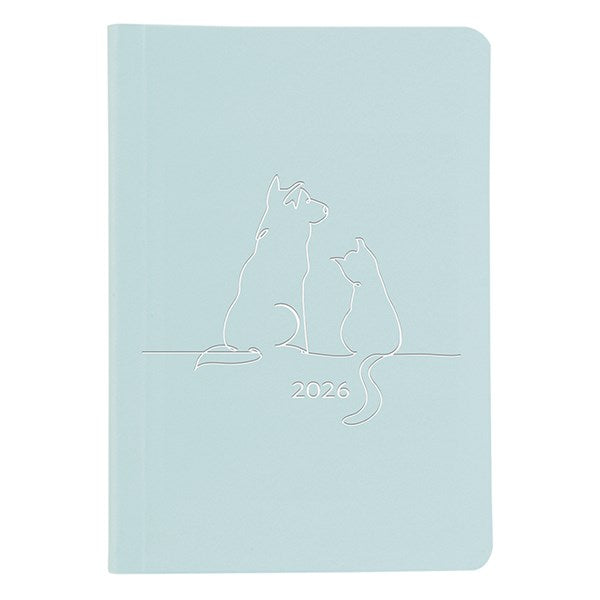 Határidőnapló TOPTIMER Pastel P015 A/5 heti fehér lapos kék 2026. kép