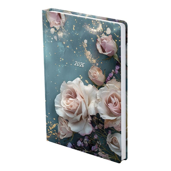 Határidőnapló TOPTIMER Joy J012 B/6 heti fehér lapos Róma Metalizát arany 2026. kép