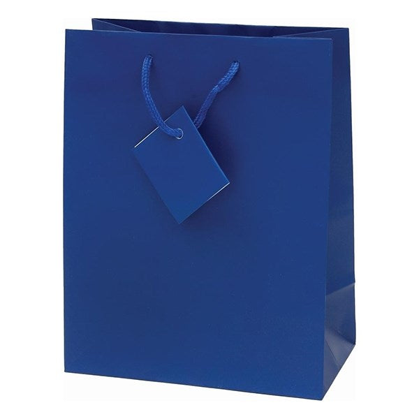 Dísztasak CREATIVE Special Simple M 18x23x10 cm egyszínű kék zsinórfüles kép