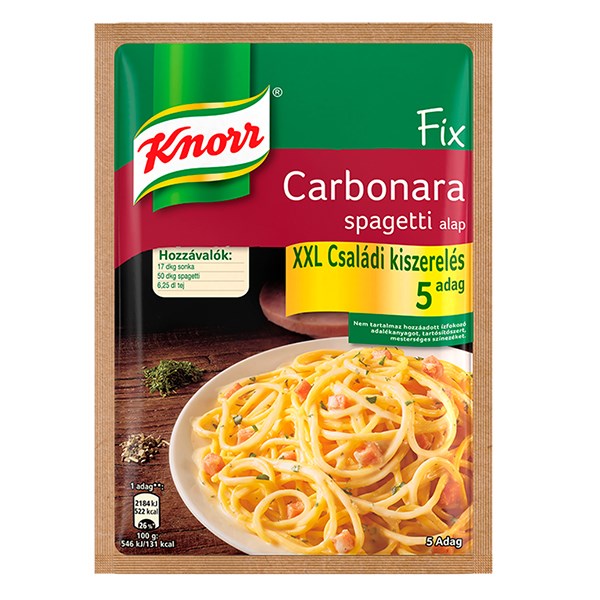 Ételalap KNORR Fix Carbonara spagetti XXL 60 g kép