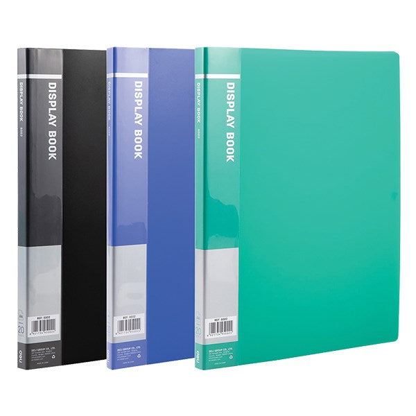 Iratvédő mappa DELI A/4 20 zsebes PP vegyes színekben kép