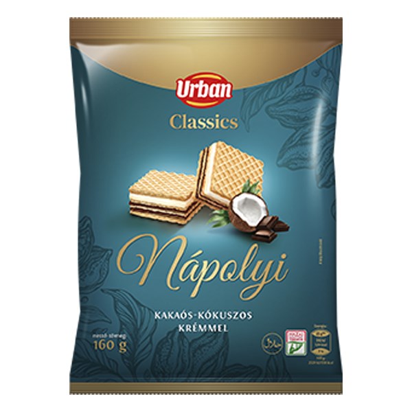Töltött ostya URBAN Classic kakaós-kókuszos 180 g kép