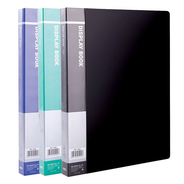 Iratvédő mappa DELI A/4 40 zsebes PP vegyes színekben kép