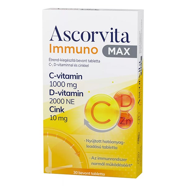 Vitamin ASCORVITA Immuno Max 30 darabos kép