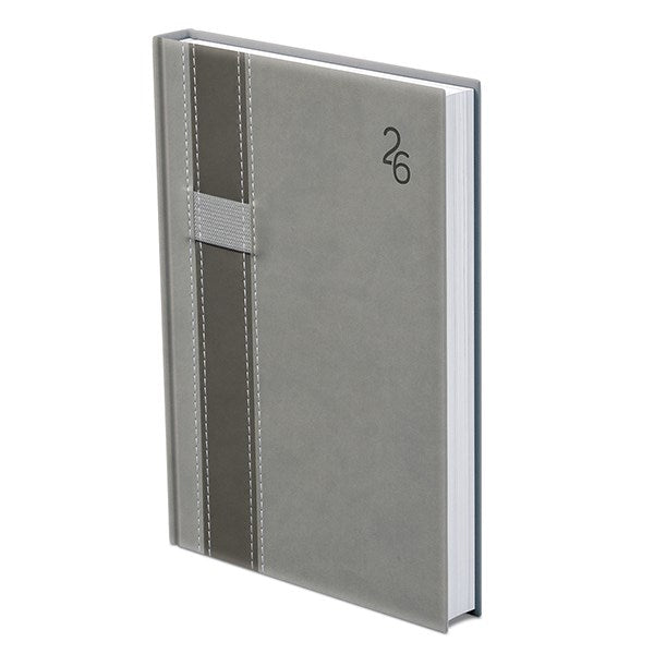 Határidőnapló TOPTIMER Vario V021 A/5 napi fehér lapos szürke-sötétszürke 2026. kép