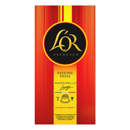Kávékapszula L`OR Ferrari Maranello lungo Nespresso kompatibilis 10 kapszula/doboz kép