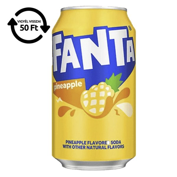 Üdítőital szénsavas FANTA Pineapple 355 ml DRS kép