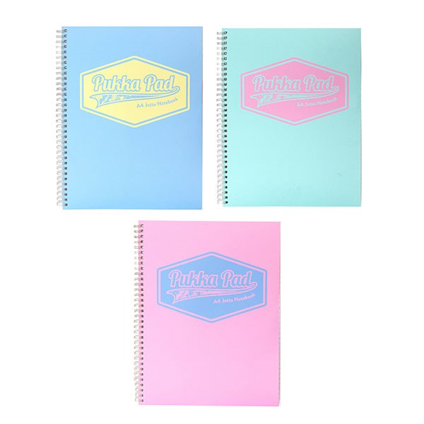 Spirálfüzet vonalas PUKKA PAD A/4 100 lapos Pastel kép