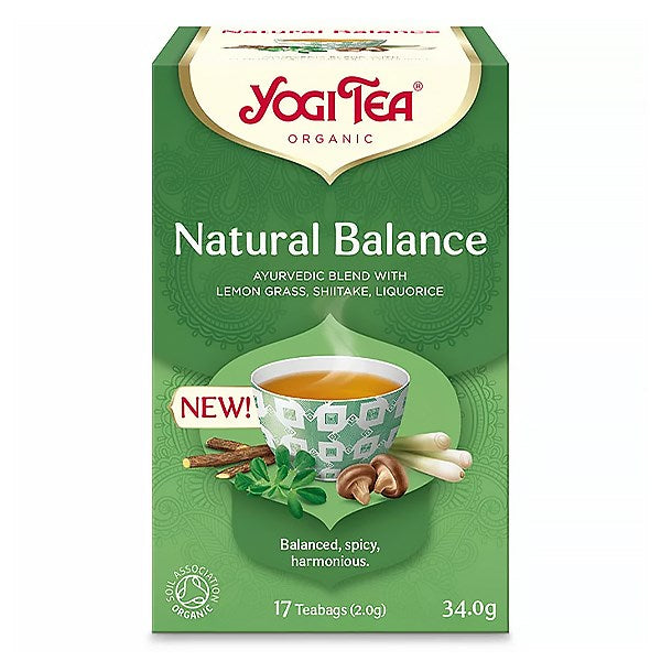 Bio tea YOGI TEA Természetes egyensúly shiitake gombával 17 filter/doboz kép